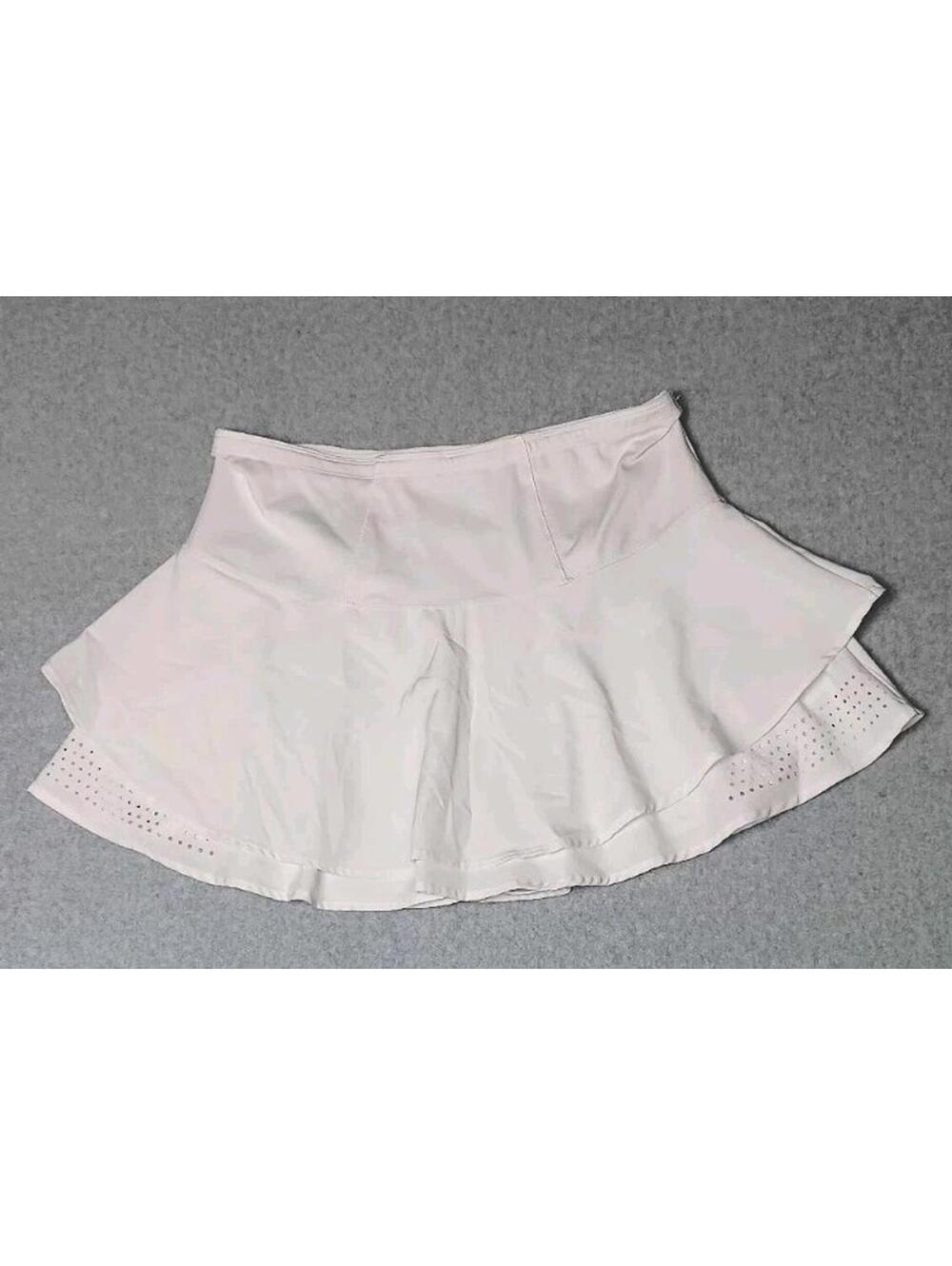 Jessica Simpson Exercise Tiered Mini Skort Womens Size XL White laser-cut...